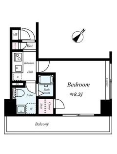 レグラス横浜西口【907号室】の間取り