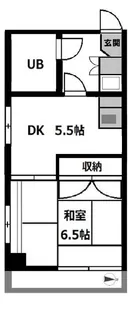 平間ロイヤルマンション【503号室】の間取り