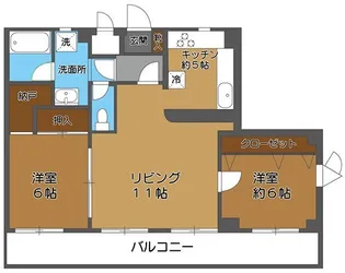 リバーサイドパレス【3階】の間取り