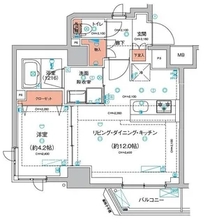 ハーモニーレジデンス東京羽田スカイブリッジ【1階】の間取り