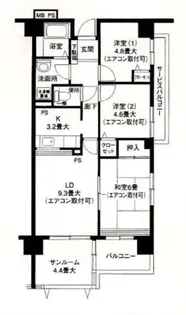 クレール セントラル【6階】の間取り