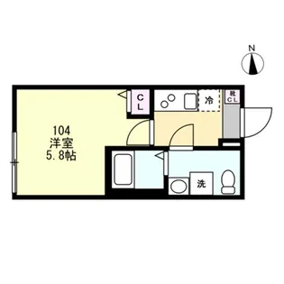 リヴェール中原【1階】の間取り