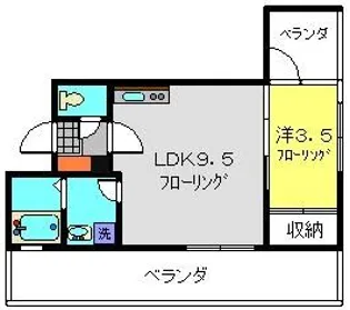 オーセンティックビュー横濱【205号室】の間取り