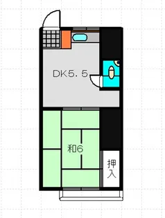 ふじ荘【B-3号室】の間取り