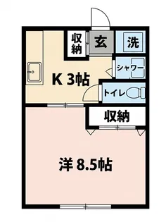 静翠荘【203号室】の間取り
