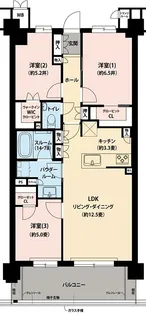 プレミスト鶴見花月総持寺ステーションフロント【1008号室】の間取り