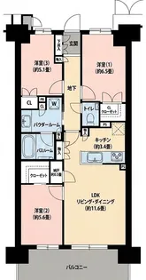 プレミスト鶴見花月総持寺ステーションフロント【10階】の間取り