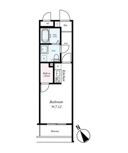 Rising place 桜木町二番館【3階】の間取り