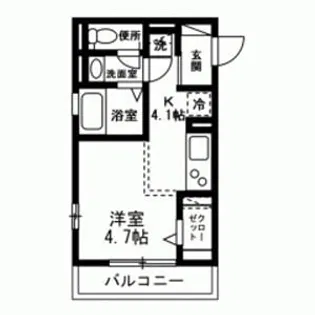 カンパニュール仲通【2階】の間取り