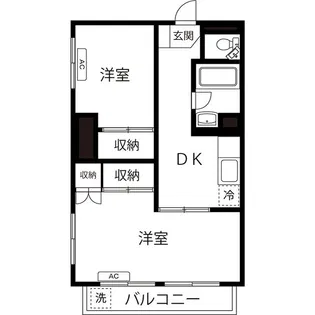鶴見スカイマンション【1階】の間取り