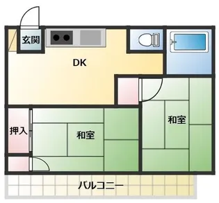 井上コーポ【2階】の間取り