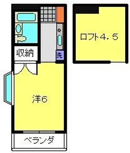 クレスト【203号室】の間取り