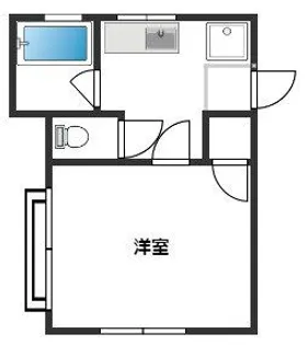 ミハスハイツ【201号室】の間取り