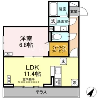 ピンウィール南台【1階】の間取り