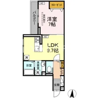 クレーア中央林間【3階】の間取り