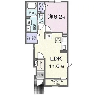 ティグラージュ【1階】の間取り