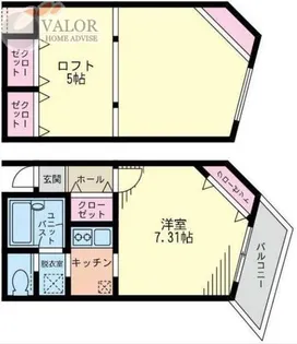 パレス相模大野【1階】の間取り