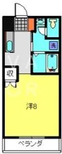 スクエアーメゾン【2207号室】の間取り