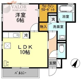 サンフレア東林間【101号室】の間取り