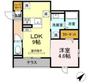 シンシアタワー【1階】の間取り