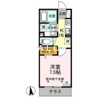 レフィナード【1階】の間取り