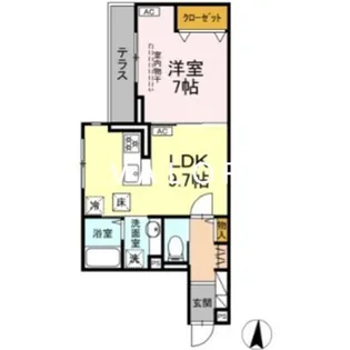 クレーア中央林間【1階】の間取り
