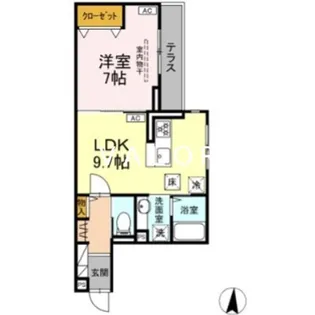 クレーア中央林間【1階】の間取り