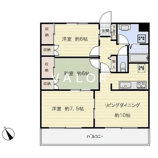 パレス相武台前【1階】の間取り