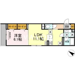 ドムスクレスト中町【1階】の間取り