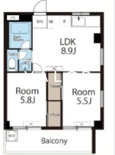 リエス中町【1階】の間取り