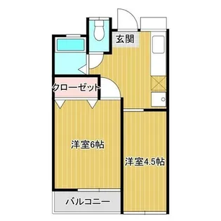 レジデンスパーシモン【2階】の間取り