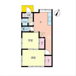 コーポ牧【1階】の間取り