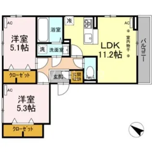 Dスクエア金森東【3階】の間取り