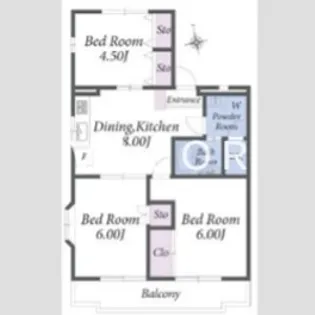Ninety相模大野【1階】の間取り