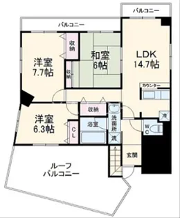 龍生堂橋本ビル【601号室】の間取り