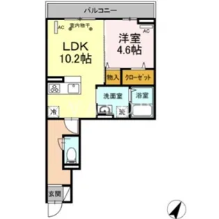 プラティア【3階】の間取り