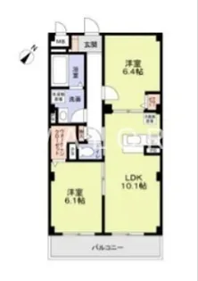 フィレ・デ・フルール【202号室】の間取り