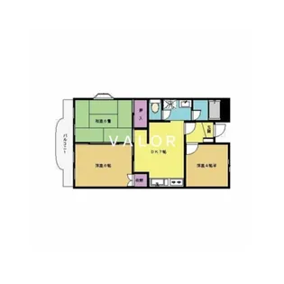 ヴィラ栄【2階】の間取り