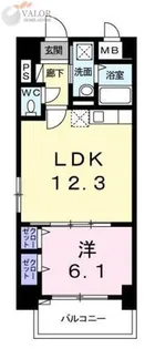 グリンデルヴァルト【2階】の間取り