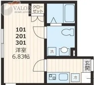 アドヴァンスTT 2号館【3階】の間取り