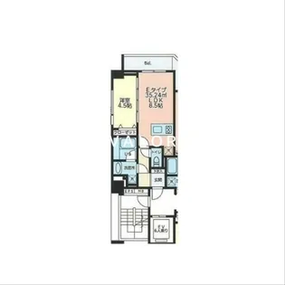 レジエールイースト【8階】の間取り