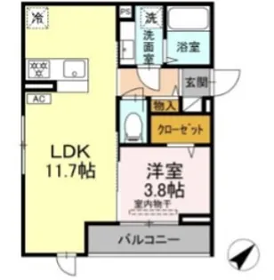 シンシアタワー【3階】の間取り