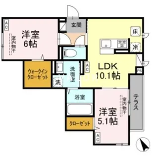ドムスクレスト森野【1階】の間取り