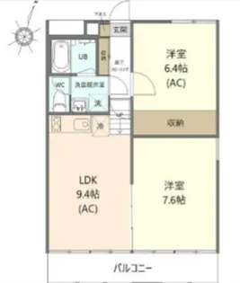 CASA FORESTA【2階】の間取り