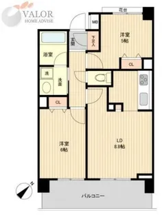 グラディート町田【11階】の間取り