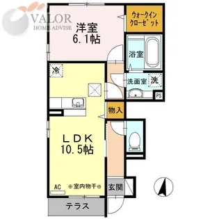 ドエルピアA【1階】の間取り