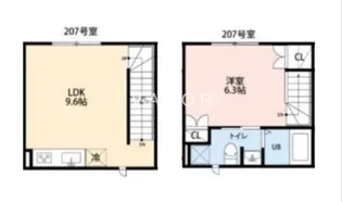 フェリオ小田急相模原【2階】の間取り