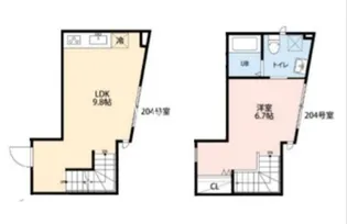 フェリオ小田急相模原【2階】の間取り