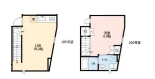 フェリオ小田急相模原【2階】の間取り