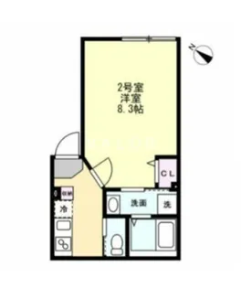 ベイルームセレーナロゼ【1階】の間取り